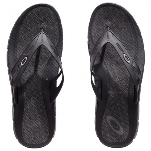 Chinelo Oakley Operative Heritage Masculino Preto /  Preto