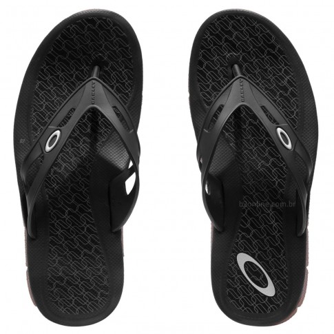 Chinelo Oakley Operative Heritage Masculino Preto / Marrom