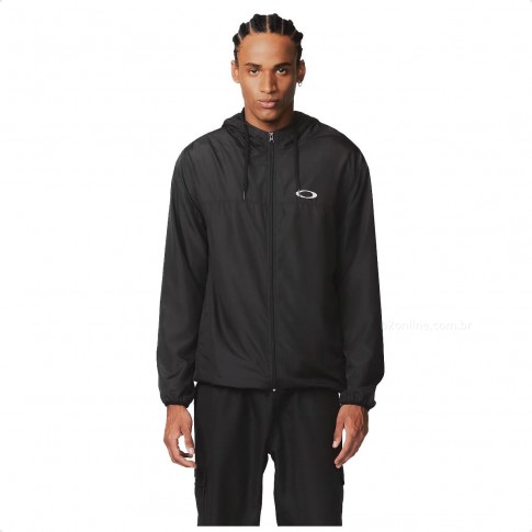 Jaqueta Oakley Windbreaker II Masculina Preto / Preto