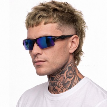 Óculos de Sol Oakley Flak 2.0 XL Polarizado Unissex Preto / Azul