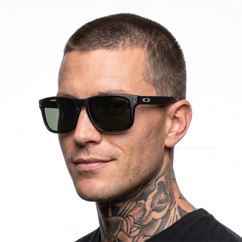 Óculos de Sol Oakley Holbook Unissex Preto / Verde