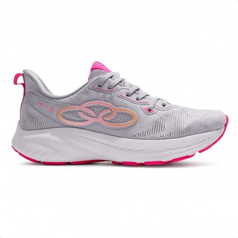 Tênis Olympikus Swift 5 Feminino Cinza / Rosa