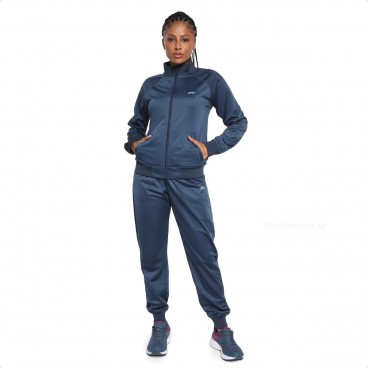 Conjunto Agasalho Olympikus Essential Feminino Azul / Marinho
