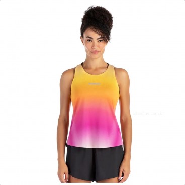 Regata Olympikus Corre Feminina Rosa / Amarelo