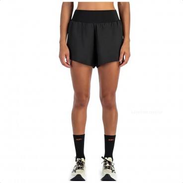 Short Olympikus Corre 3 Feminino Preto / Branco