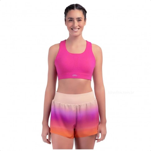 Top Olympikus Corre Alto Impacto Feminino Rosa