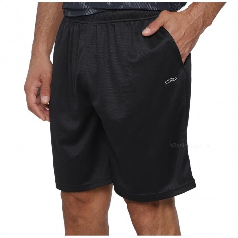 Bermuda Olympikus Basic Mesh Masculina Preto