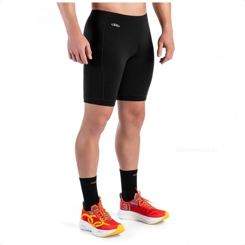 Bermuda Olympikus Corre Com Bolso Masculina Preto