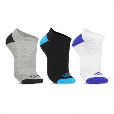 Kit de 3 Pares de Meia Olympikus Cano Invisível Masculino Variados