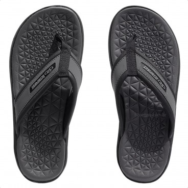 Chinelo Olympikus 921 Plus Preto / Chumbo