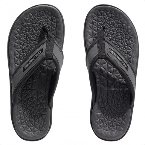 Chinelo Olympikus 921 Plus Preto / Chumbo