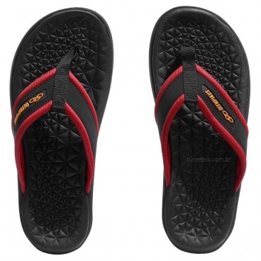Chinelo Olympikus 921 Plus Preto / Vermelho