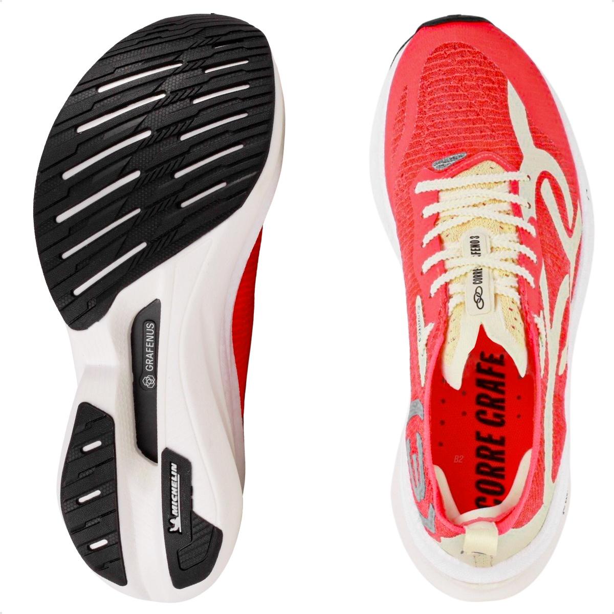 Tênis Olympikus Corre Grafeno 3 Unissex Vermelho / Coral