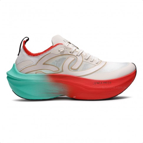 Tênis Olympikus Corre Supra 2 Unissex Bege / Vermelho