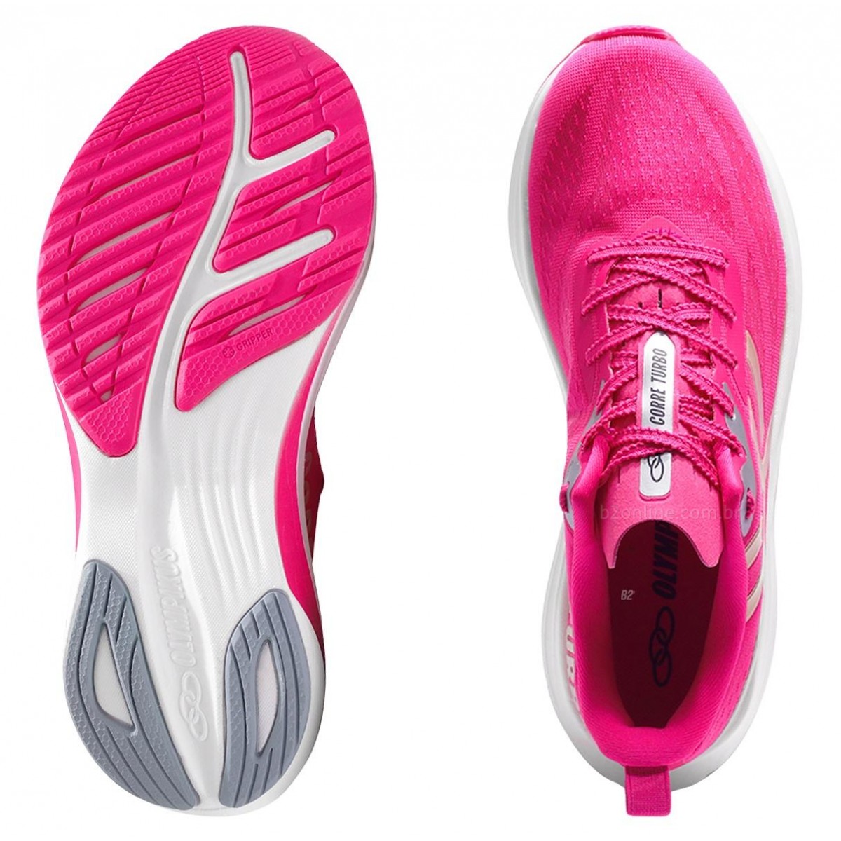 R ogervivi erピンク スクエアトゥ シューズ Tênis Olympikus Corre Turbo Unissex Rosa