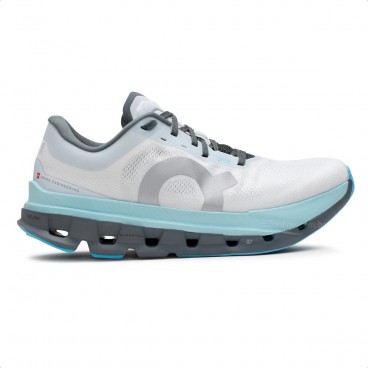 Tênis On Running Cloudflow 5 Feminino Branco / Azul Claro