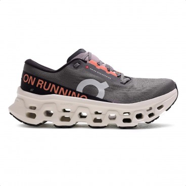 Tênis On Running Cloudmonster 3 Feminino Cinza / Laranja