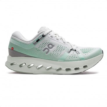 Tênis On Running Cloudsurfer 2 Feminino Verde Claro / Branco