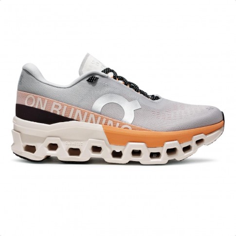 Tenis On Running Cloudmonster 2 Masculino Cinza / Laranja