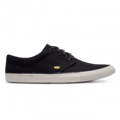 Tênis Osklen Skateboarding Lona Masculino Preto / Bege