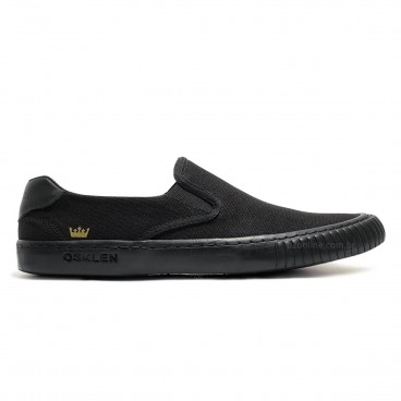 Tênis Osklen Slip on Canvas Black Sole Masculino Preto / Preto