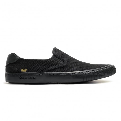 Tênis Osklen Slip on Canvas Black Sole Masculino Preto / Preto