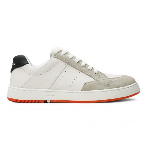 Tênis Osklen Soho Cap Friso Masculino Branco / Cinza