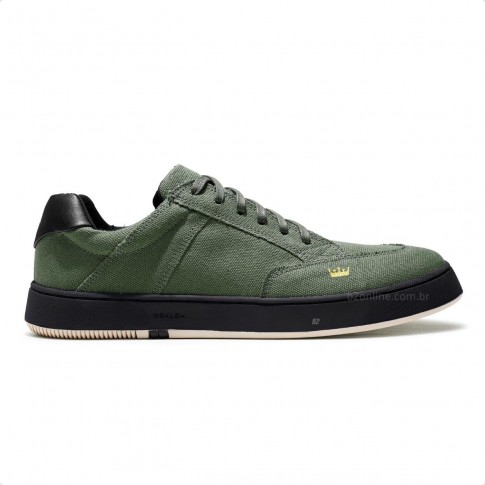 Tênis Osklen Soho Lona Black Sole Masculino Verde / Preto