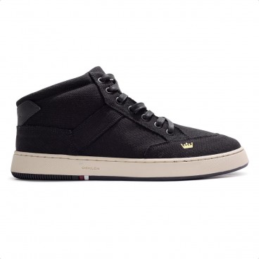 Tênis Osklen Soho Lona Lisa Cano Alto Masculino Preto
