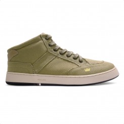 Tênis Osklen Soho Lona Lisa Cano Alto Masculino verde / bege