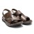 Sandália Pegada Tiras Masculina Marrom Escuro
