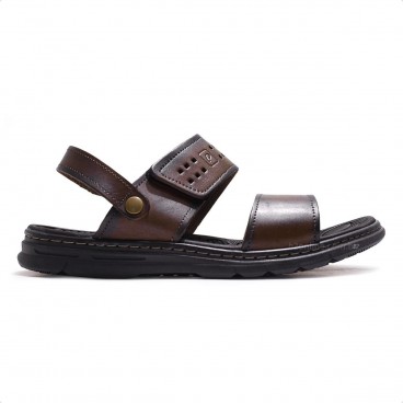 Sandália Pegada Wave Masculina Marrom Escuro