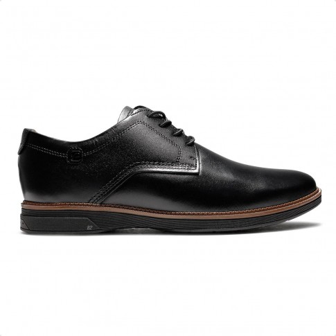 Sapato Pegada Cardiff Casual Masculino Preto / Marrom