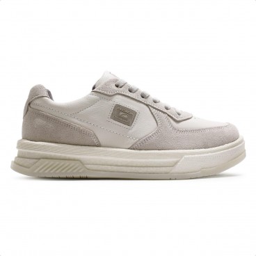 Tênis Pegada Cosmo Casual Masculino Bege / Cinza