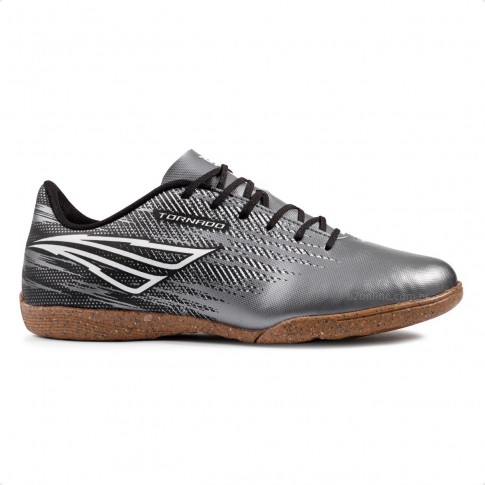 Chuteira Futsal Penalty Tornado Unissex Chumbo / Preto