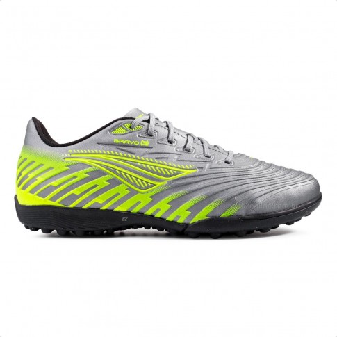 Chuteira Society Penalty Bravo Y-3.0 Unissex Chumbo / Amarelo