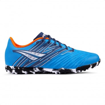 Chuteira Society Penalty Fúria Y-4 Unissex Azul / Branco