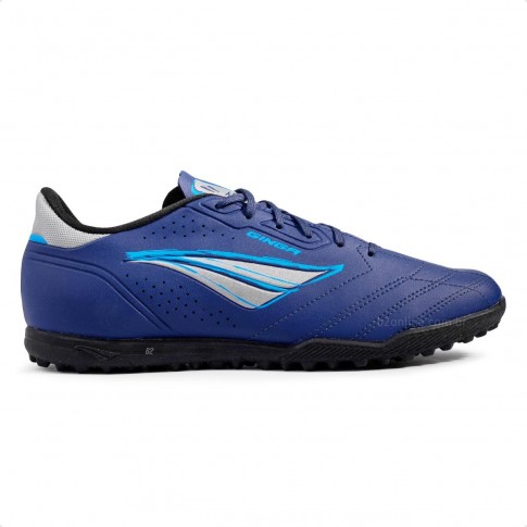 Chuteira Society Penalty Ginga Y-1 Unissex Marinho / Cinza