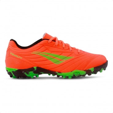 Chuteira Society Penalty Matis Kids XXI Unissex Laranja / Verde
