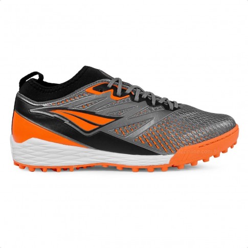 Chuteira Society Penalty Se7e Locker Y-2 Masculina Chumbo / Laranja