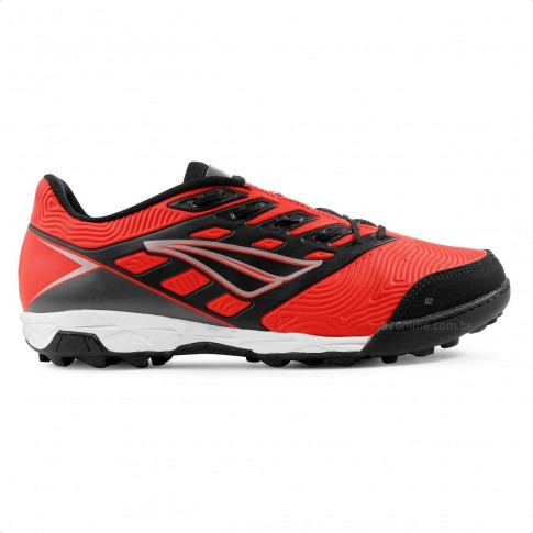 Chuteira Society Penalty Viento Y-1 Masculina Vermelho / Preto