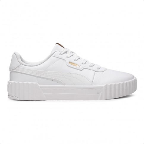 Tênis Puma Carina 3.0 Bdp Feminino Branco / Dourado