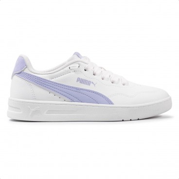 Tênis Puma Court Lally Feminino Branco / Lilas