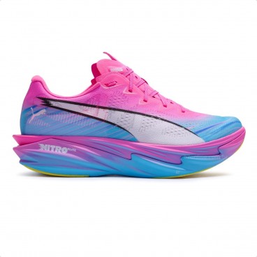 Tênis Puma Deviate Nitro Elite 4 St Feminino Rosa / Azul