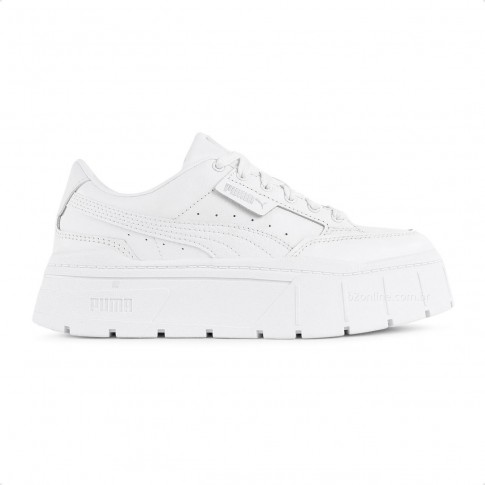 Tênis Puma Mayze Stack Lthr Wns Feminino Branco / Branco