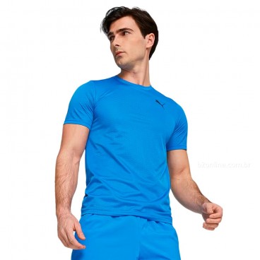 Camiseta Puma Train Favourite Blaster Masculina Azul