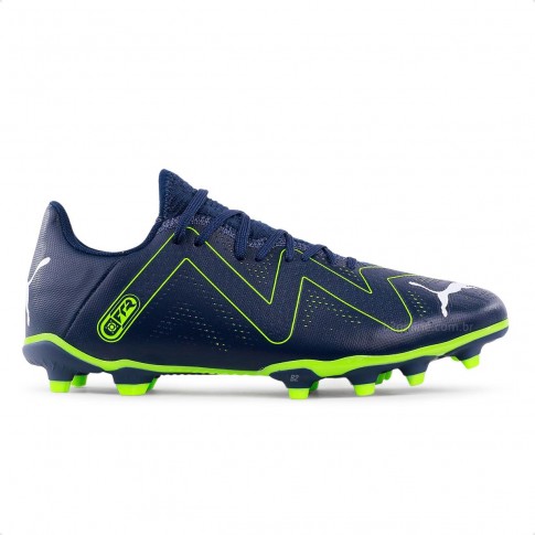 Chuteira Campo Puma Future Play FG/AG Masculina Marinho / Verde