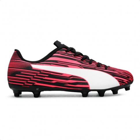 Chuteira Campo Puma Rapido III FG/AG Masculina Vermelho / Preto