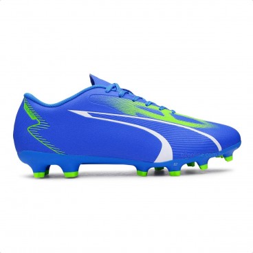 Chuteira Campo Puma Ultra PLay III FG/AG Masculina Azul / Verde