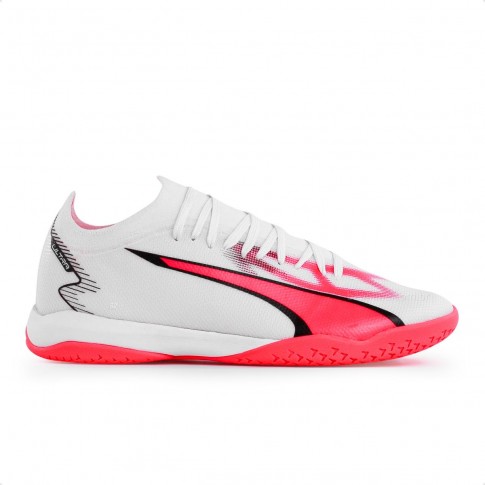 Chuteira Futsal Puma Ultra Match  IT Bdp  Unissex Branco / Coral